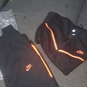 Nike Men's Suit in Black with Orange Accents